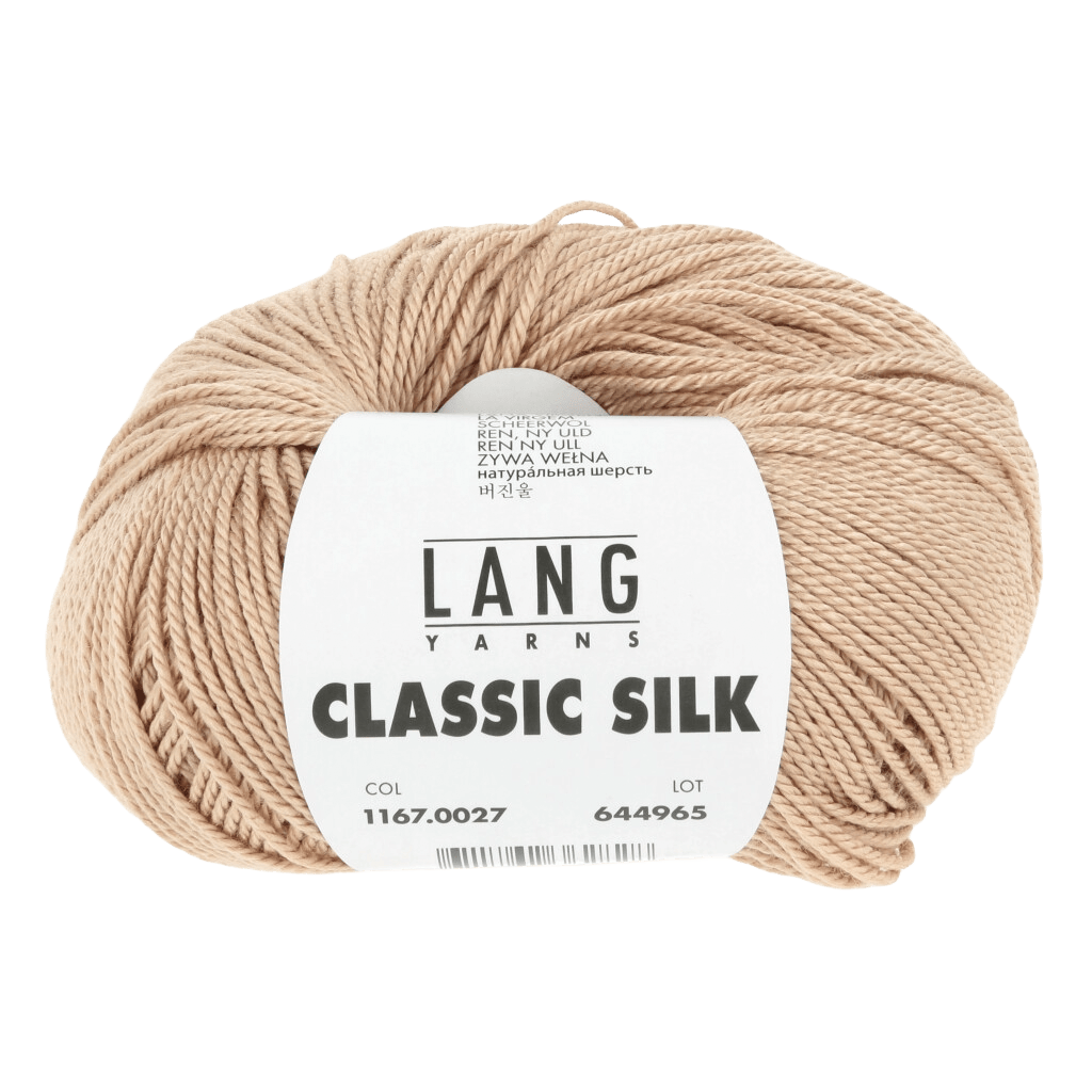 Lang Yarns Knitting Pattern ca 48 x 48 cm - 2 balls / apricot 1167.0027 NOVA Neck Scarf Pattern Bundle in Classic Silk by LANGYARNS | Fatto a Mano 286-072