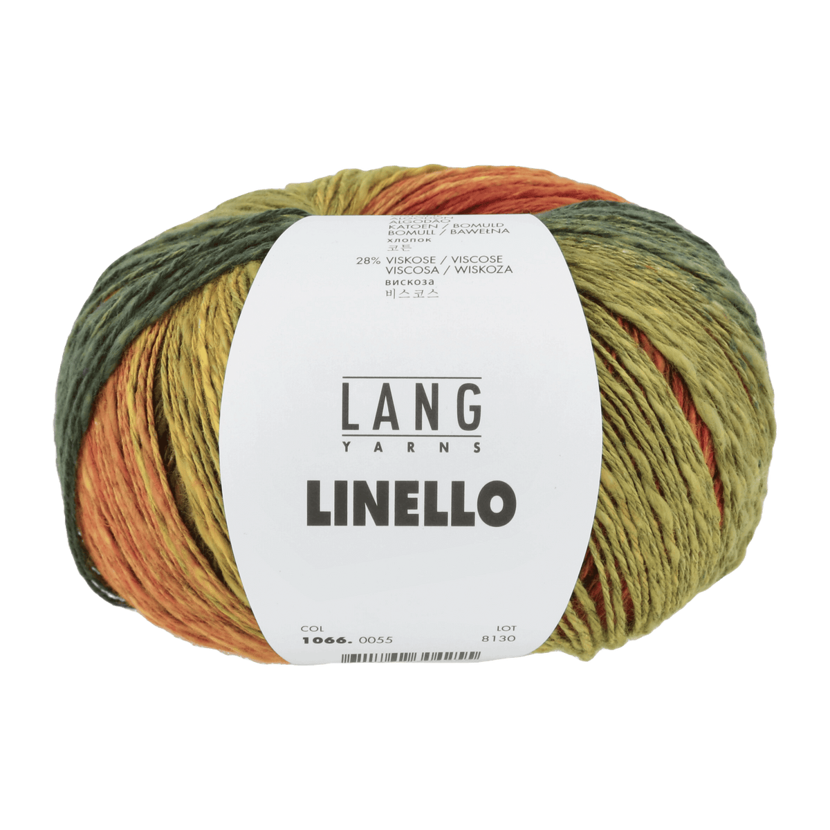 Lang Yarns Knitting Pattern ca 60 x 170 cm - 4 balls / rose/mint/orange 1066.0055 Janina Shawl Pattern Bundle in Linello by LANGYARNS | Fatto a Mano 288-055
