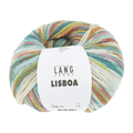 Lang Yarns Knitting Pattern ca 62 x 160 cm - 4 balls / light green/rose/orange/aqua 1156.0003 BERTINE Shawl Pattern Bundle in Lisboa by LANGYARNS | Punto 82-003