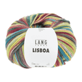Lang Yarns Knitting Pattern ca 63 x 160 cm - 6 balls / red/dark green/blue/yellow 1156.0007 SIGRUN Shawl Pattern Bundle in Lisboa by LANGYARNS | Punto 82-001