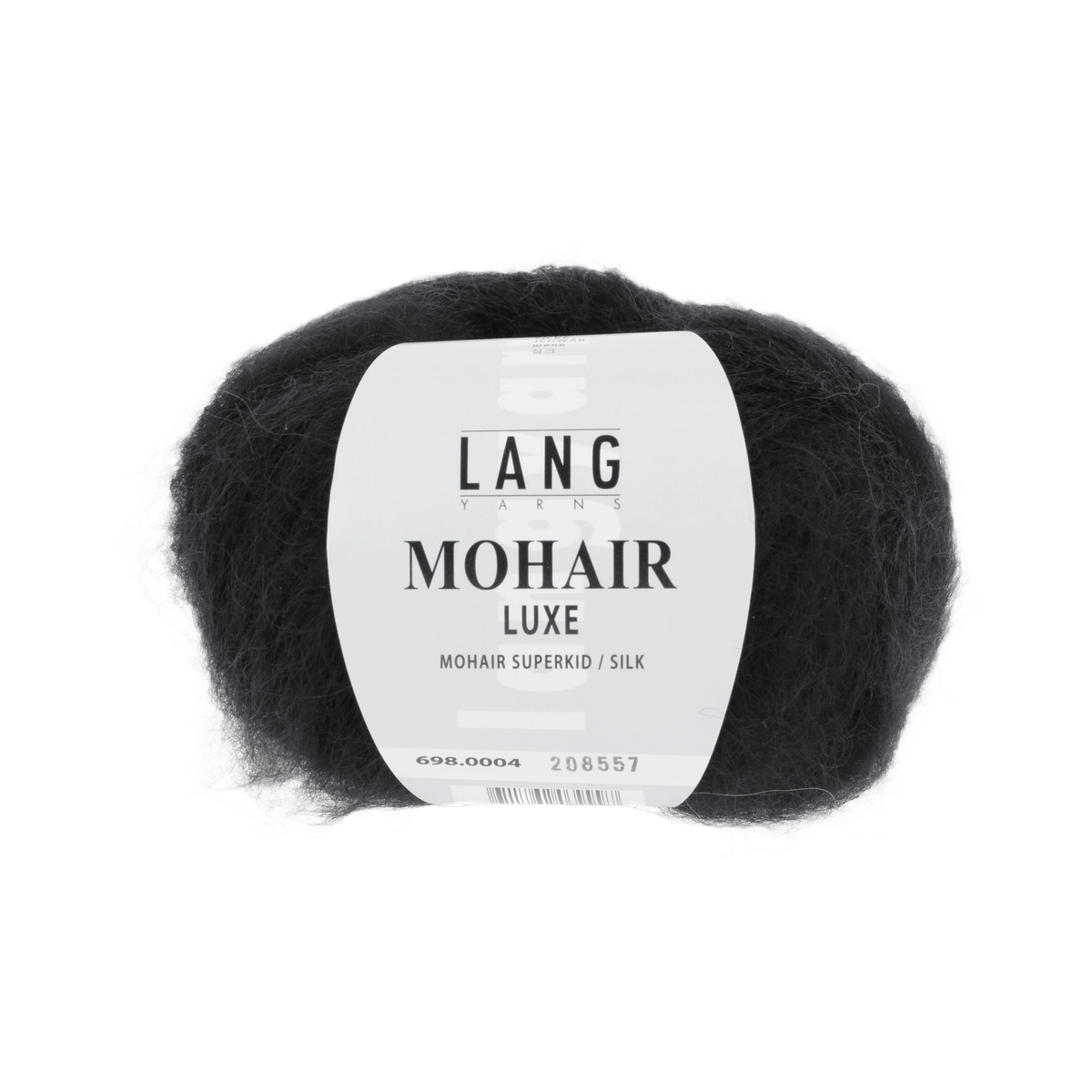 Lang Yarns Knitting Pattern ca 65 x 192 cm - 4 balls / black 698.0004 ORLANA Triangular shawl Pattern Bundle in Mohair Luxe by LANGYARNS | Fatto a Mano 286-058