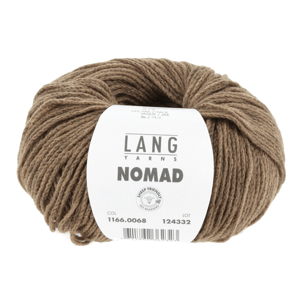 Lang Yarns Knitting Pattern ca 67 x 180 cm - 15 balls / brown 1166.0068 GILLIAN Shawl Pattern Bundle in Nomad by LANGYARNS | Fatto a Mano 286-003