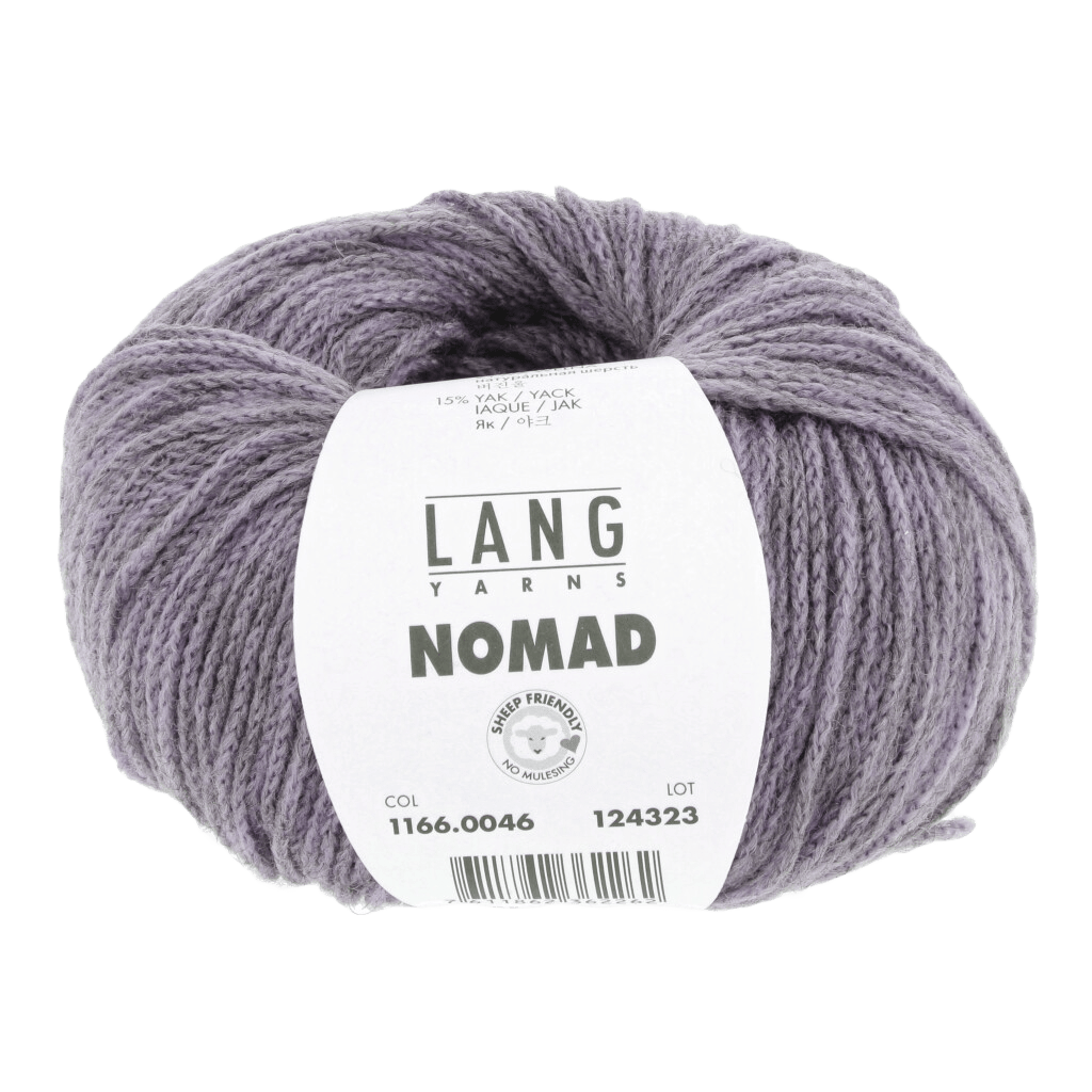 Lang Yarns Knitting Pattern ca 67 x 180 cm - 15 balls / lavender 1166.0046 GILLIAN Shawl Pattern Bundle in Nomad by LANGYARNS | Fatto a Mano 286-003