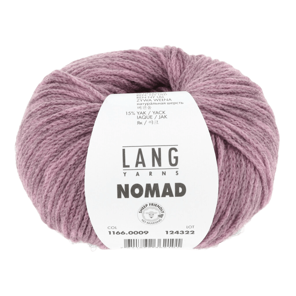 Lang Yarns Knitting Pattern ca 67 x 180 cm - 15 balls / rose 1166.0009 GILLIAN Shawl Pattern Bundle in Nomad by LANGYARNS | Fatto a Mano 286-003