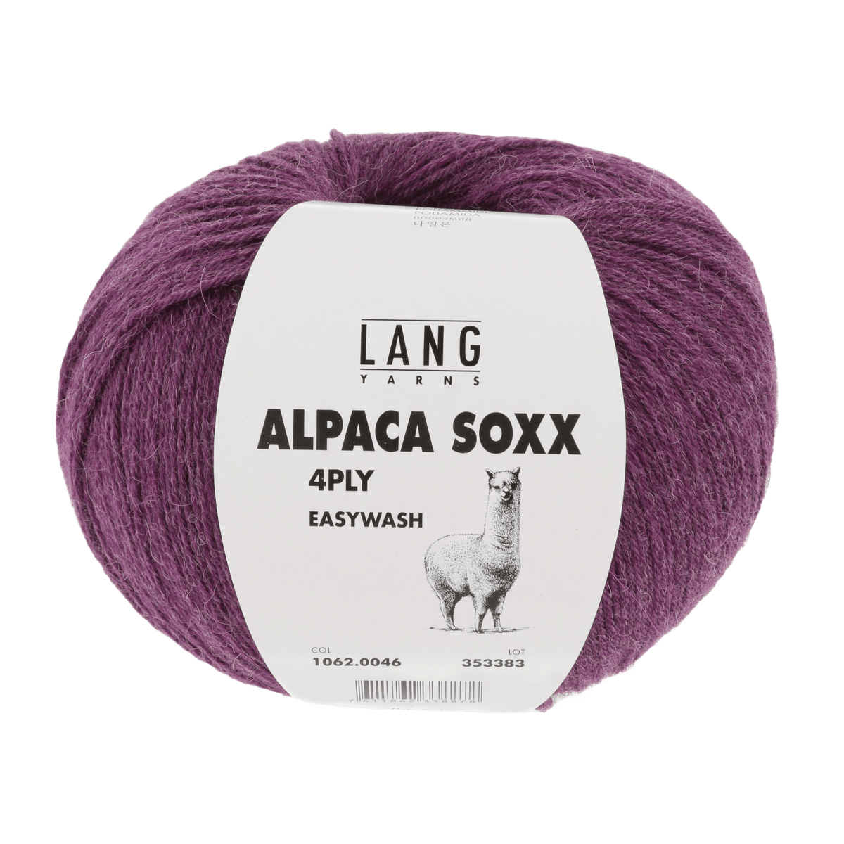 Lang Yarns Knitting Pattern ca 67 x 183 cm - 3 balls / cyclamen mélange 1062.0046 CADENCE Triangular shawl Pattern Bundle in Alpaca Soxx 4ply by LANGYARNS | Punto 76-009