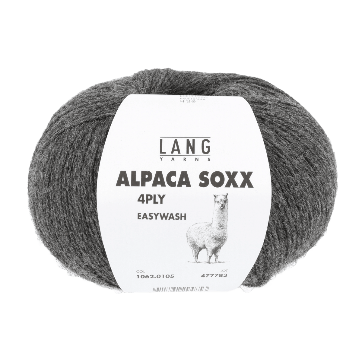 Lang Yarns Knitting Pattern ca 67 x 183 cm - 3 balls / dark grey mélange 1062.0105 CADENCE Triangular shawl Pattern Bundle in Alpaca Soxx 4ply by LANGYARNS | Punto 76-009
