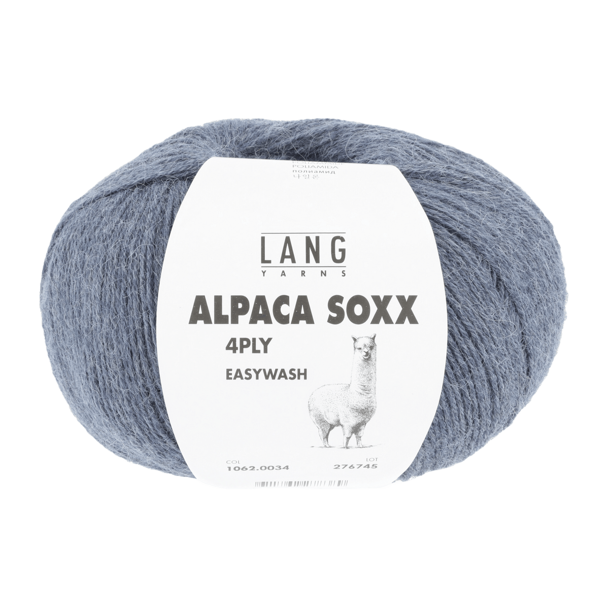 Lang Yarns Knitting Pattern ca 67 x 183 cm - 3 balls / jeans mélange 1062.0034 CADENCE Triangular shawl Pattern Bundle in Alpaca Soxx 4ply by LANGYARNS | Punto 76-009