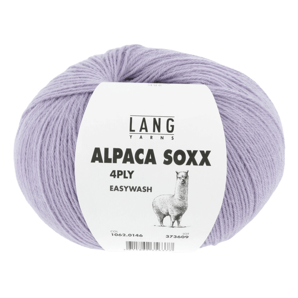 Lang Yarns Knitting Pattern ca 67 x 183 cm - 3 balls / light lilac 1062.0146 CADENCE Triangular shawl Pattern Bundle in Alpaca Soxx 4ply by LANGYARNS | Punto 76-009