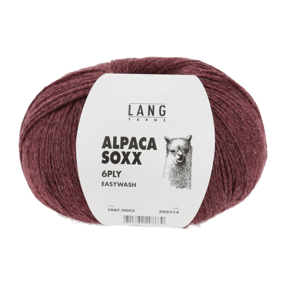Lang Yarns Knitting Pattern ca 73 x 168 cm - 3 balls / burgundy mélange 1087.0062 ADELA Triangular shawl Pattern Bundle in Alpaca Soxx 6ply by LANGYARNS | Punto 76-001