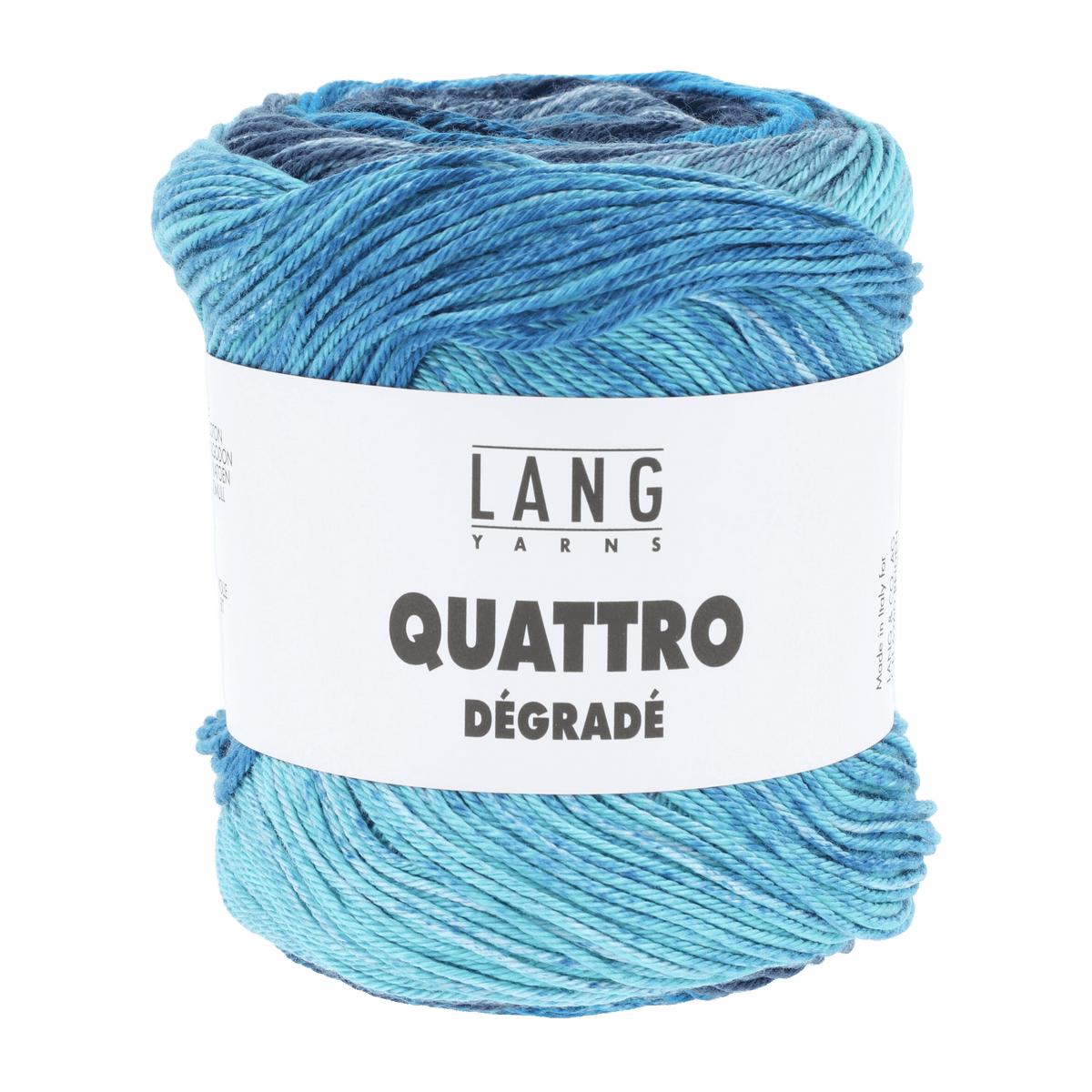 Lang Yarns Knitting Pattern ca 76 x 182 cm - 4 balls / blue 1088.0011 IVANKA Crochet triangular shawl Pattern Bundle in Quattro Degradé by LANGYARNS | Punto 91-016