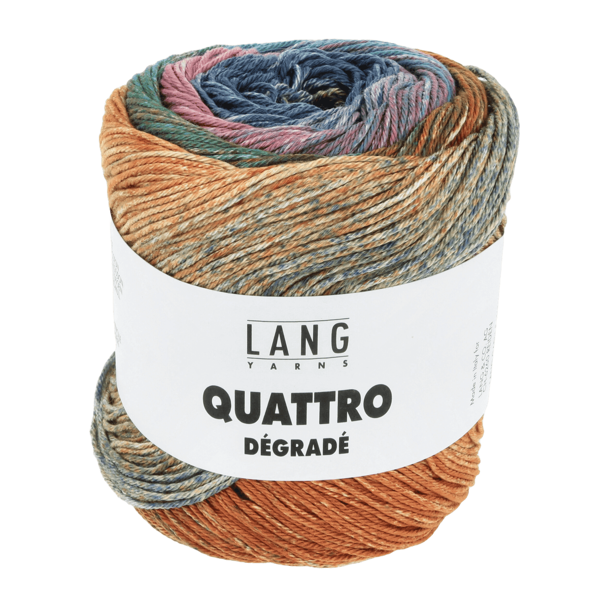 Lang Yarns Knitting Pattern ca 76 x 182 cm - 4 balls / multicolour 1088.0016 IVANKA Crochet triangular shawl Pattern Bundle in Quattro Degradé by LANGYARNS | Punto 91-016