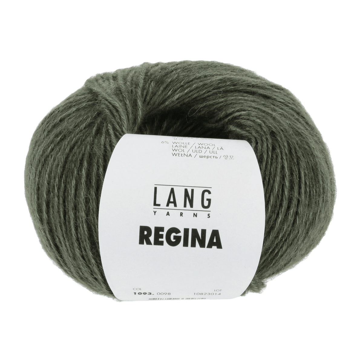 Lang Yarns Knitting Pattern ca 79 x 191 cm - 6 balls / dark olive 1093.0098 Ivy Triangular shawl Pattern Bundle in Regina by LANGYARNS | Fatto a Mano 288-044