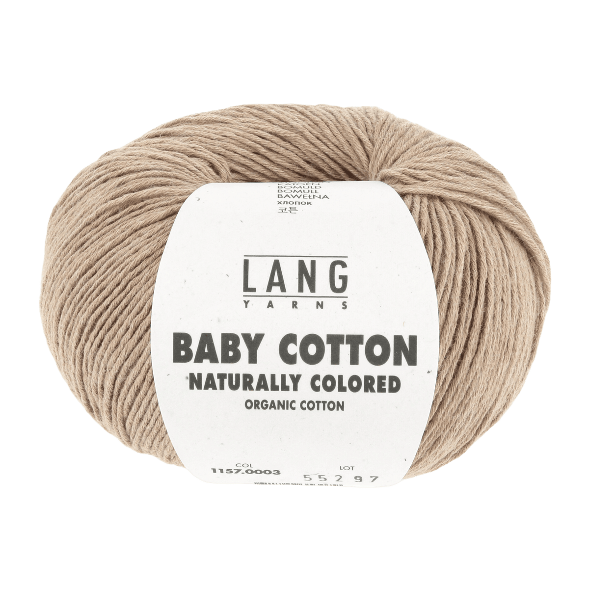 Lang Yarns Knitting Pattern ca 80 x 90 cm - 8 balls / DARK BROWN 1157.0003 LOKI Baby blanket Pattern Bundle in Baby Cotton Naturally Colored by LANGYARNS | Punto 83-021
