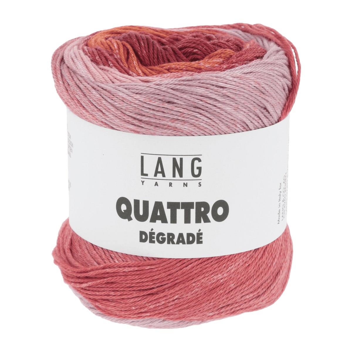 Lang Yarns Knitting Pattern ca 89 x 72 cm - 5 balls / fuchsia/red/rose 1088.0002 Blanket Pattern Bundle in QUATTRO DEGRADE by LANGYARNS | Punto 56-001