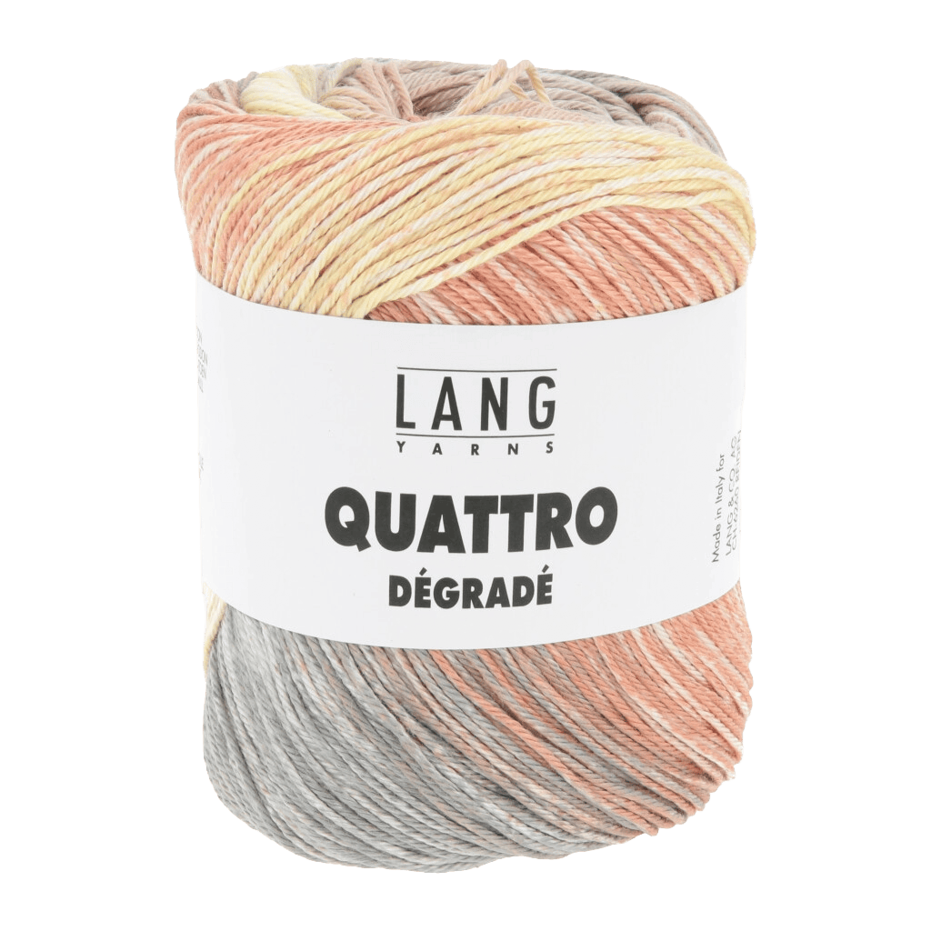 Lang Yarns Knitting Pattern ca 89 x 72 cm - 5 balls / yellow/beige/rust 1088.0021 Blanket Pattern Bundle in QUATTRO DEGRADE by LANGYARNS | Punto 56-001
