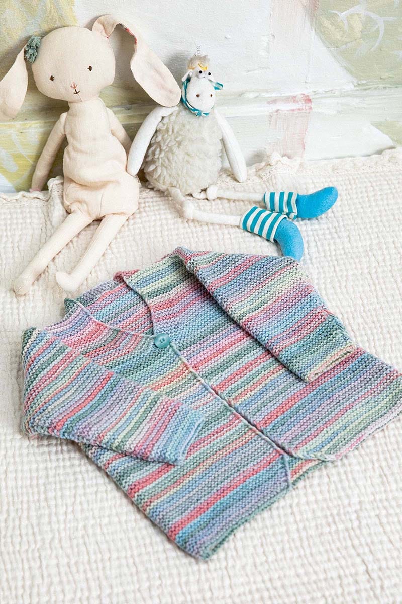 Lang Yarns Knitting Pattern Cardigan Pattern Bundle in MERINO 200 BEBE COLOUR by LANGYARNS | Punto 54-010