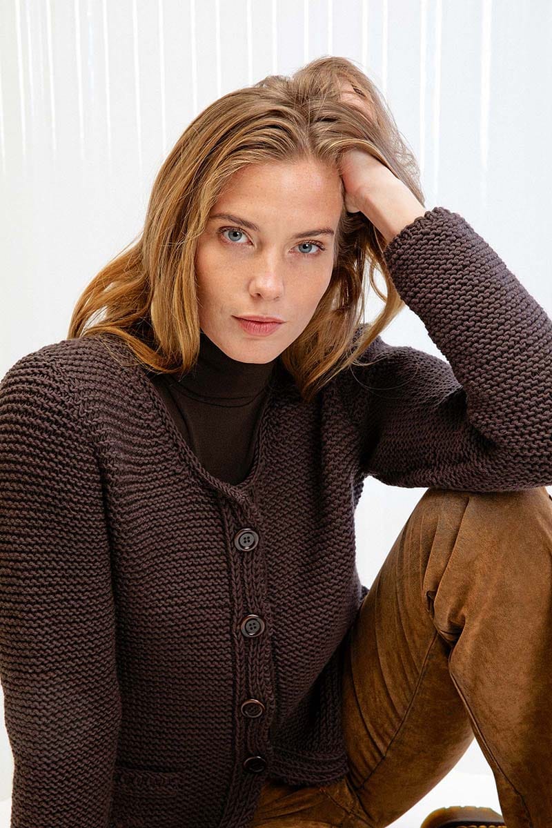 Lang Yarns Knitting Pattern Cardigan Pattern Bundle in MERINO 70 by LANGYARNS | Punto 55-008