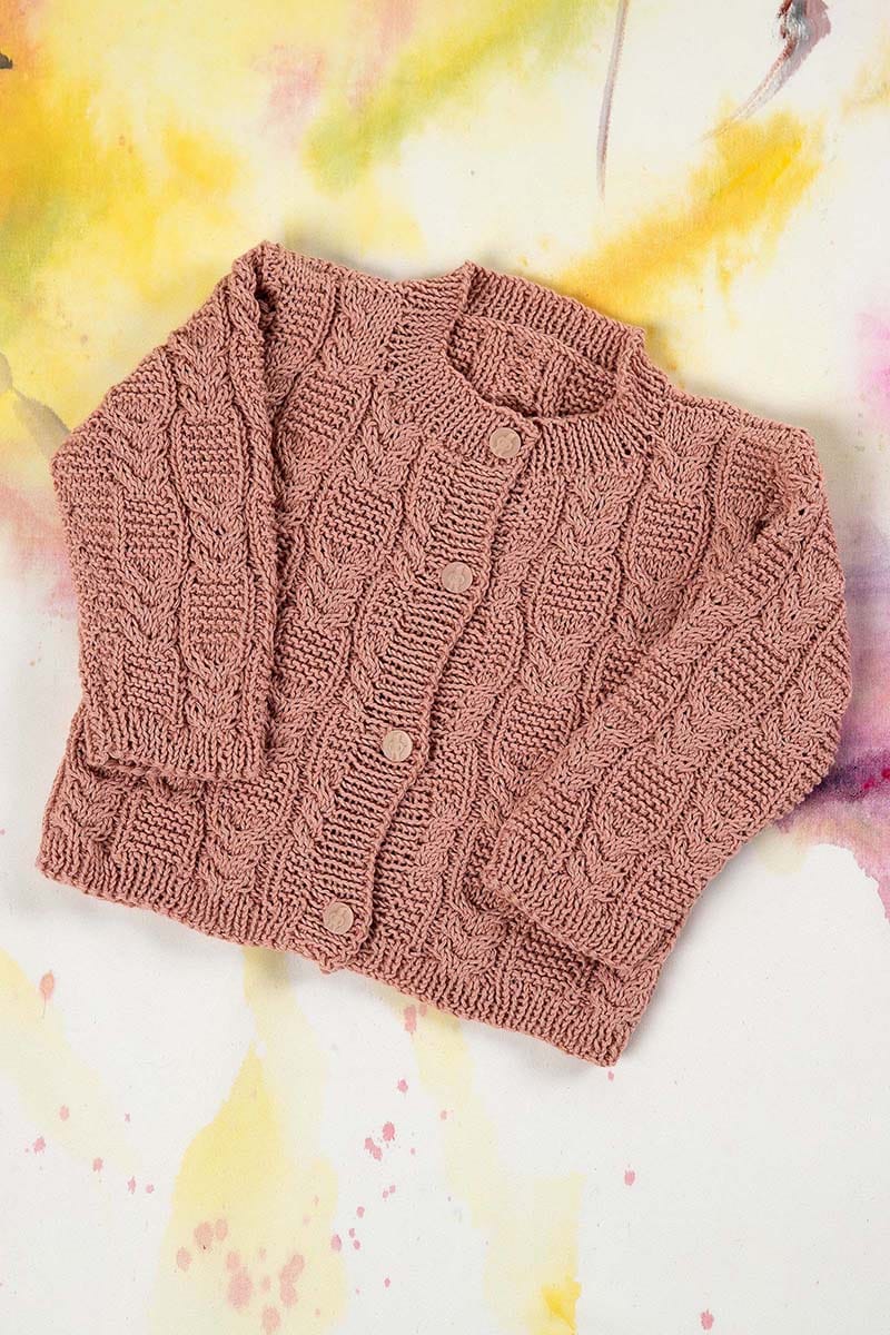 Lang Yarns Knitting Pattern Cardigan with cable pattern Pattern Bundle in BABY COTTON by LANGYARNS | Punto 36-011
