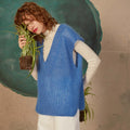 Lang Yarns Knitting Pattern CARMELA Loose-fitting vest Pattern Bundle in MOHAIR 21 by LANGYARNS | Fatto a Mano 278-026