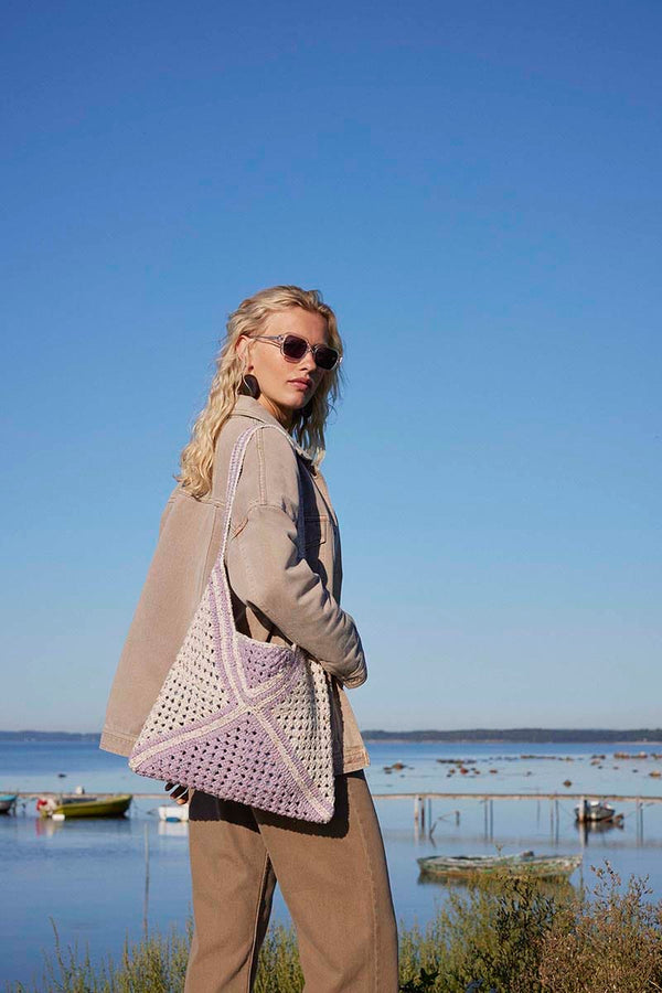 CAROL Crochet bag Pattern Kit in COTTON TWEED by LANGYARNS | Punto 90-002