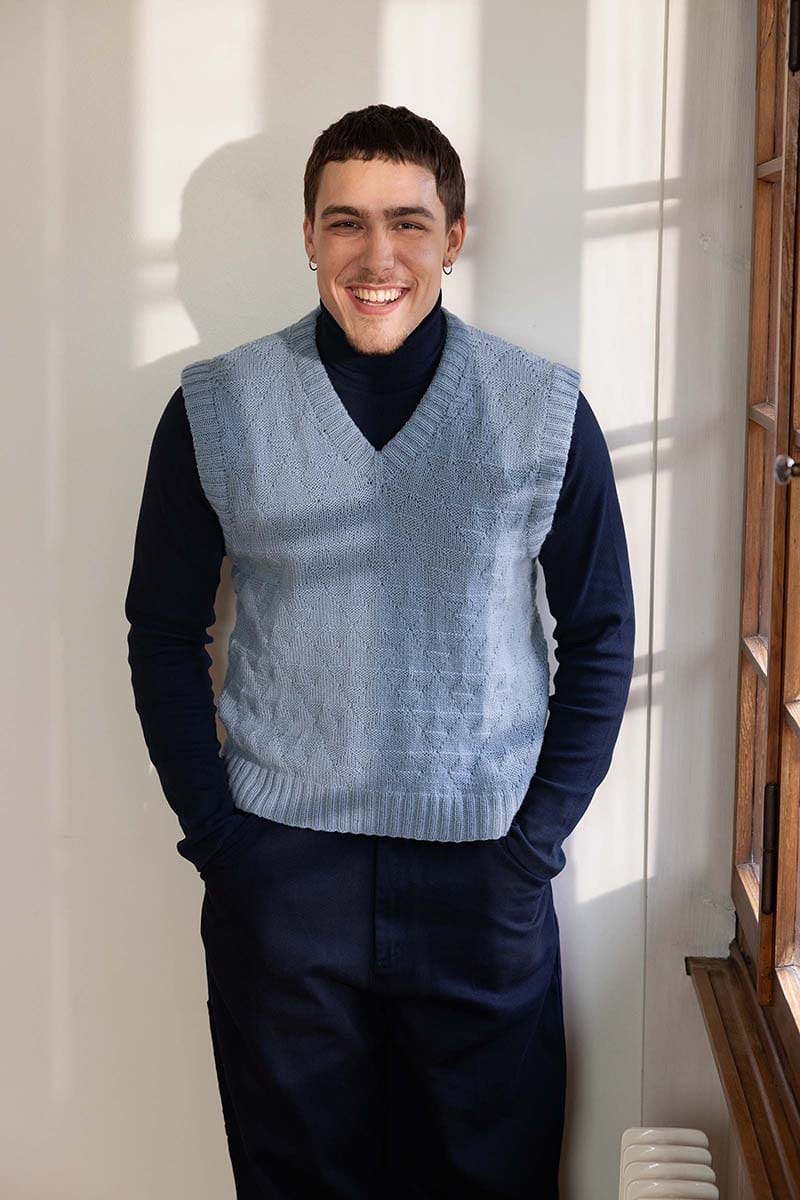 Lang Yarns Knitting Pattern CASEY Unisex slipover Pattern Bundle in CASHMERE PREMIUM by LANGYARNS | Punto 78-012