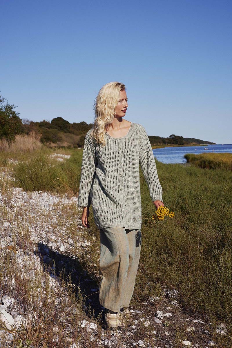 Lang Yarns Knitting Pattern CASSIE Cardigan Pattern Bundle in Cotton Tweed by LANGYARNS | Punto 90-006