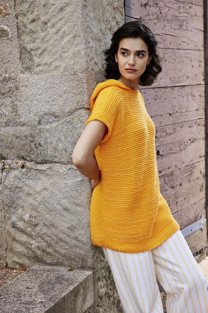 Lang Yarns Knitting Pattern CASTLE KEEP Sweater Pattern Bundle in Glow by LANGYARNS | WOOLADDICTS #14-018