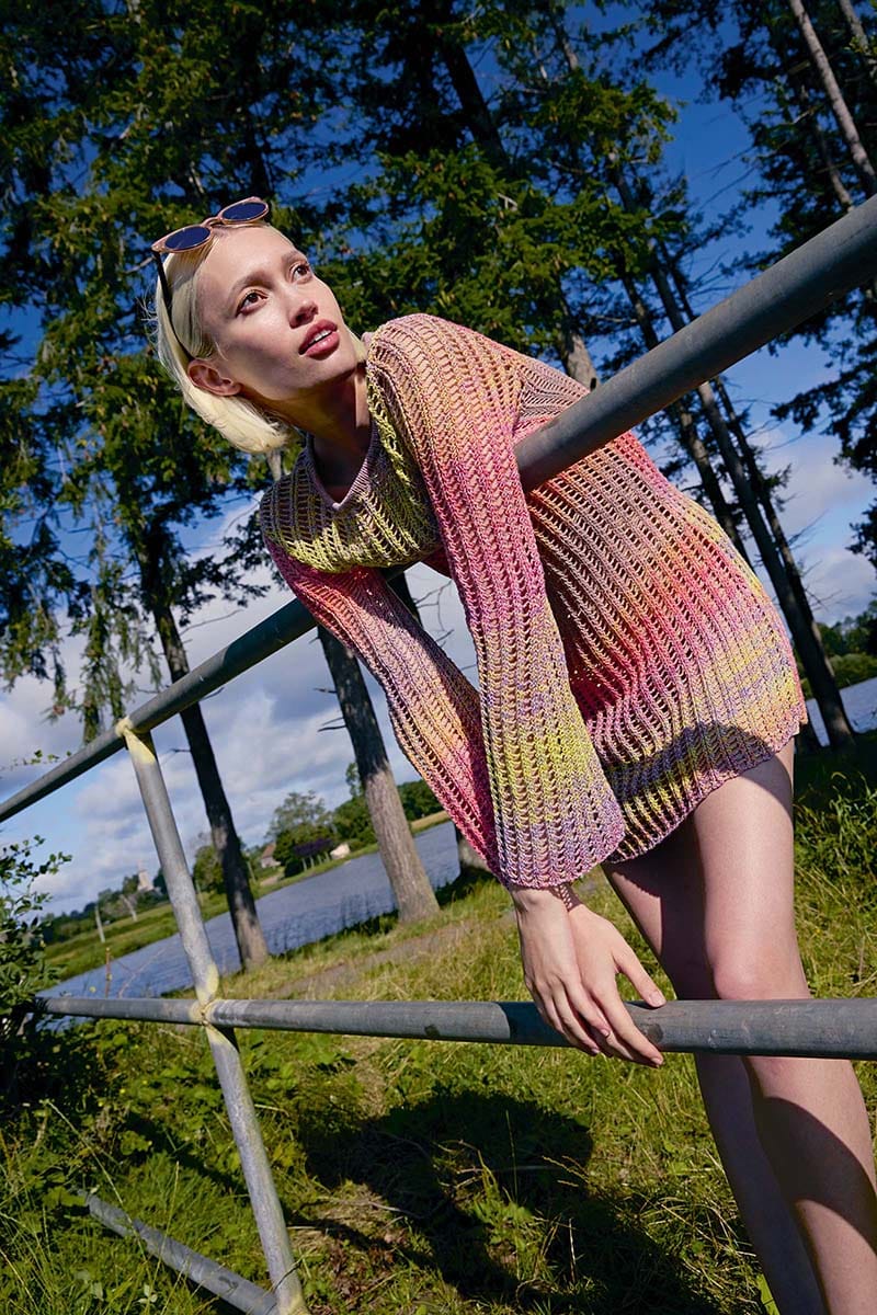 Lang Yarns Knitting Pattern CATALEYA Dress Pattern Bundle in Illusion by LANGYARNS | Punto 81-001
