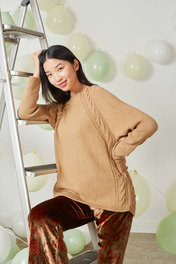 CECILE Sweater Pattern Kit in REGINA by LANGYARNS | Fatto a Mano 278-006