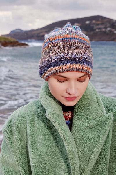 Lang Yarns Knitting Pattern CLIO Hat Pattern Bundle in Infinity by LANGYARNS | Punto 85