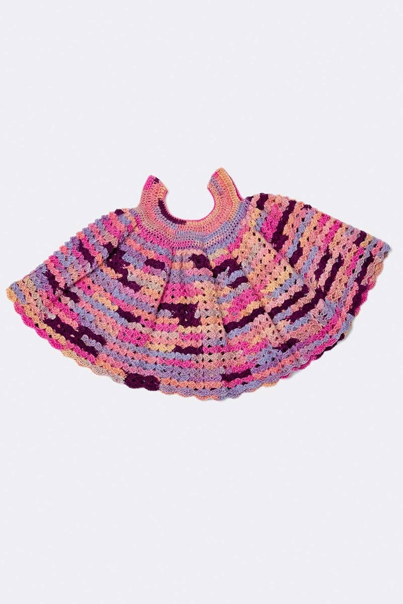 Lang Yarns Knitting Pattern Crochet dress Pattern Bundle in MERINO 200 BEBE COLOR by LANGYARNS | Punto 54-013