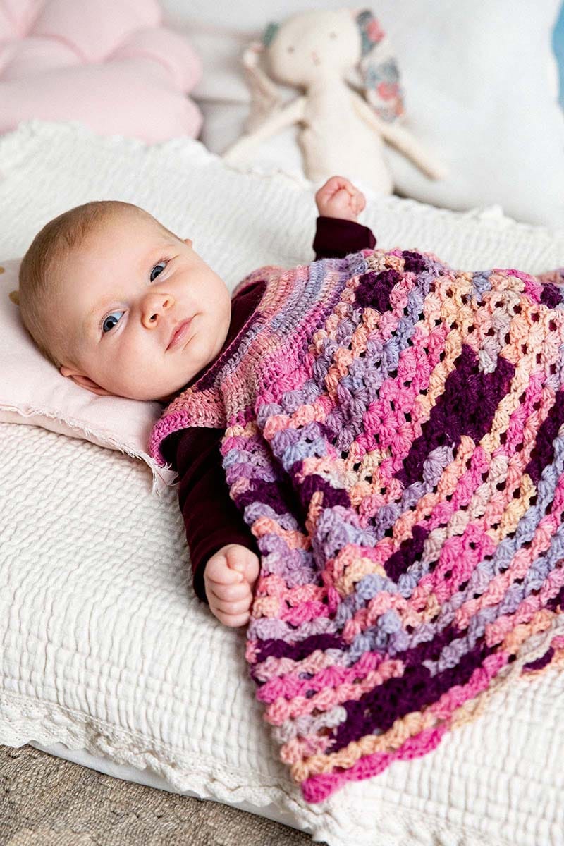 Lang Yarns Knitting Pattern Crochet dress Pattern Bundle in MERINO 200 BEBE COLOUR by LANGYARNS | Punto 54-013
