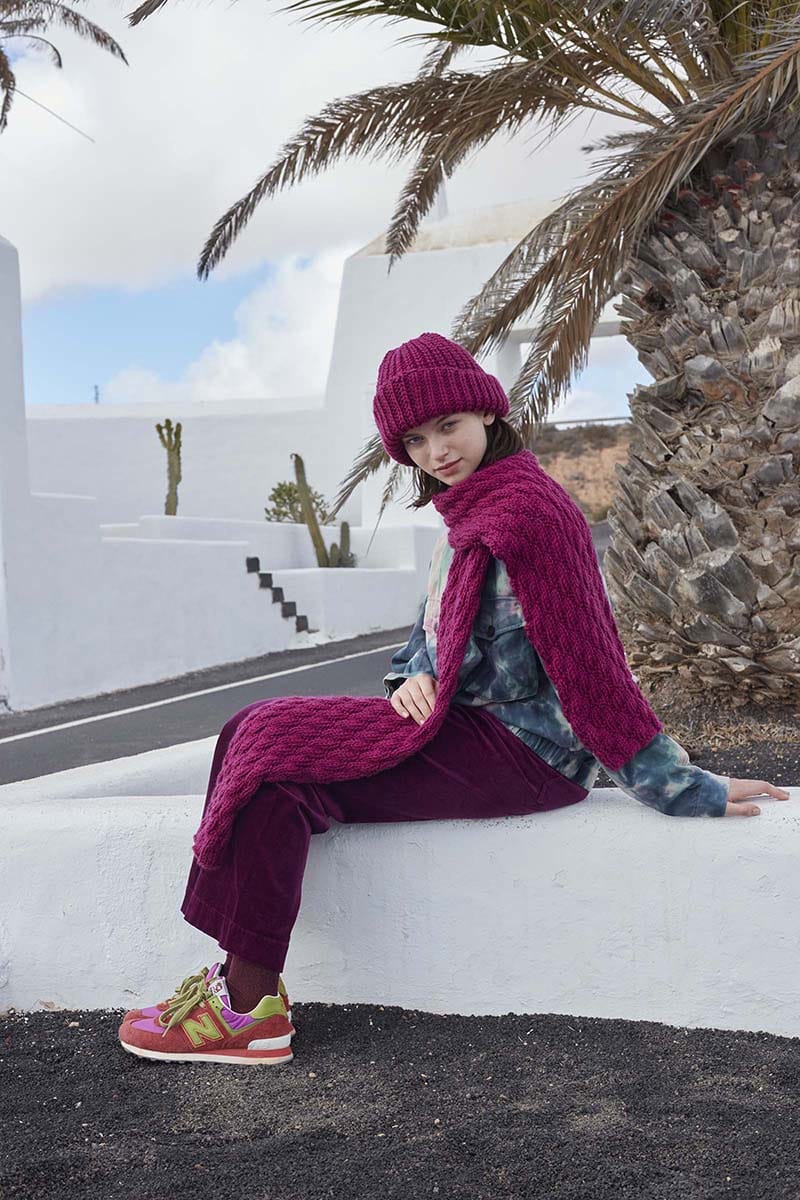 Lang Yarns Knitting Pattern CRUSHED VELVET Scarf Pattern Bundle in Glory by LANGYARNS | WOOLADDICTS #13-032