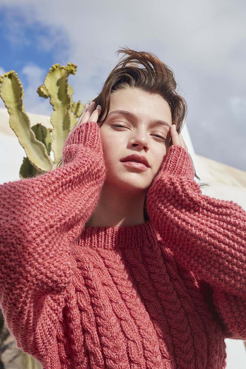Lang Yarns Knitting Pattern DAMASK ROSE Sweater Pattern Bundle in Memory by LANGYARNS | WOOLADDICTS #13-029