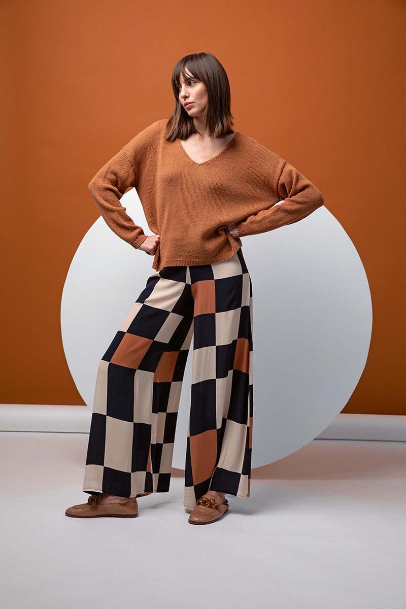 Lang Yarns Knitting Pattern DARIA Sweater Pattern Bundle in Oceania by LANGYARNS | Fatto a Mano 280-033