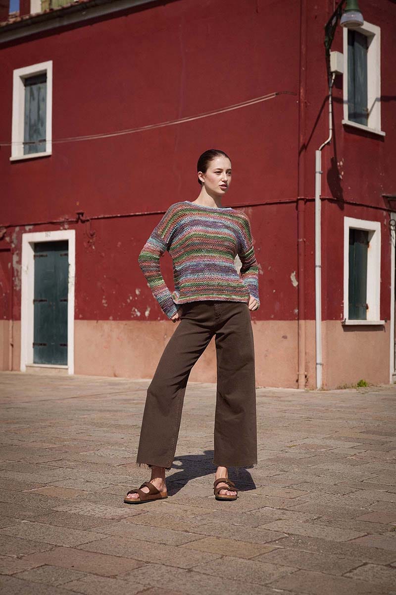 Lang Yarns Knitting Pattern DAY Sweater Pattern Bundle in Eternity by LANGYARNS | Punto 91-002