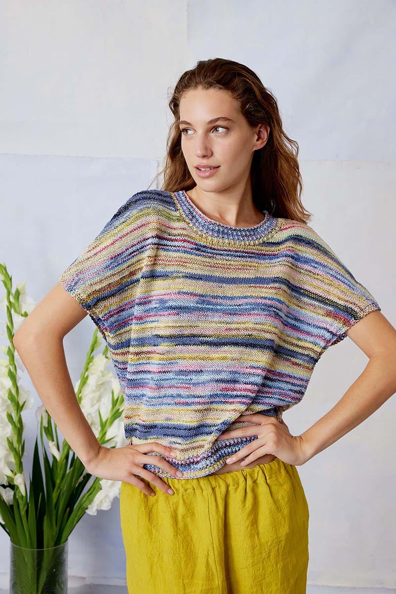 Lang Yarns Knitting Pattern DELILAH Slipover Pattern Bundle in Fiesta by LANGYARNS | Fatto a Mano 284-014