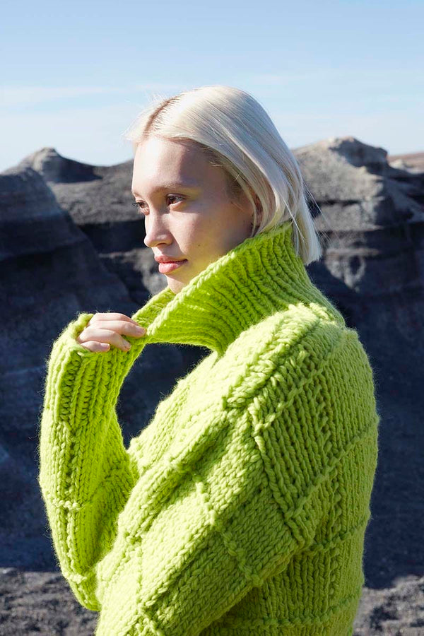 DESERT-BLOOM Sweater Pattern Kit in FIRE by WOOLADDICTS | WOOLADDICTS #13-006