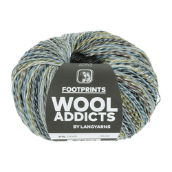 Lang Yarns Knitting Pattern DG - 1 balls / blue/green 1115.0001 WANDERLUST Hat Pattern Bundle in Footprints by LANGYARNS | WOOLADDICTS #14-036