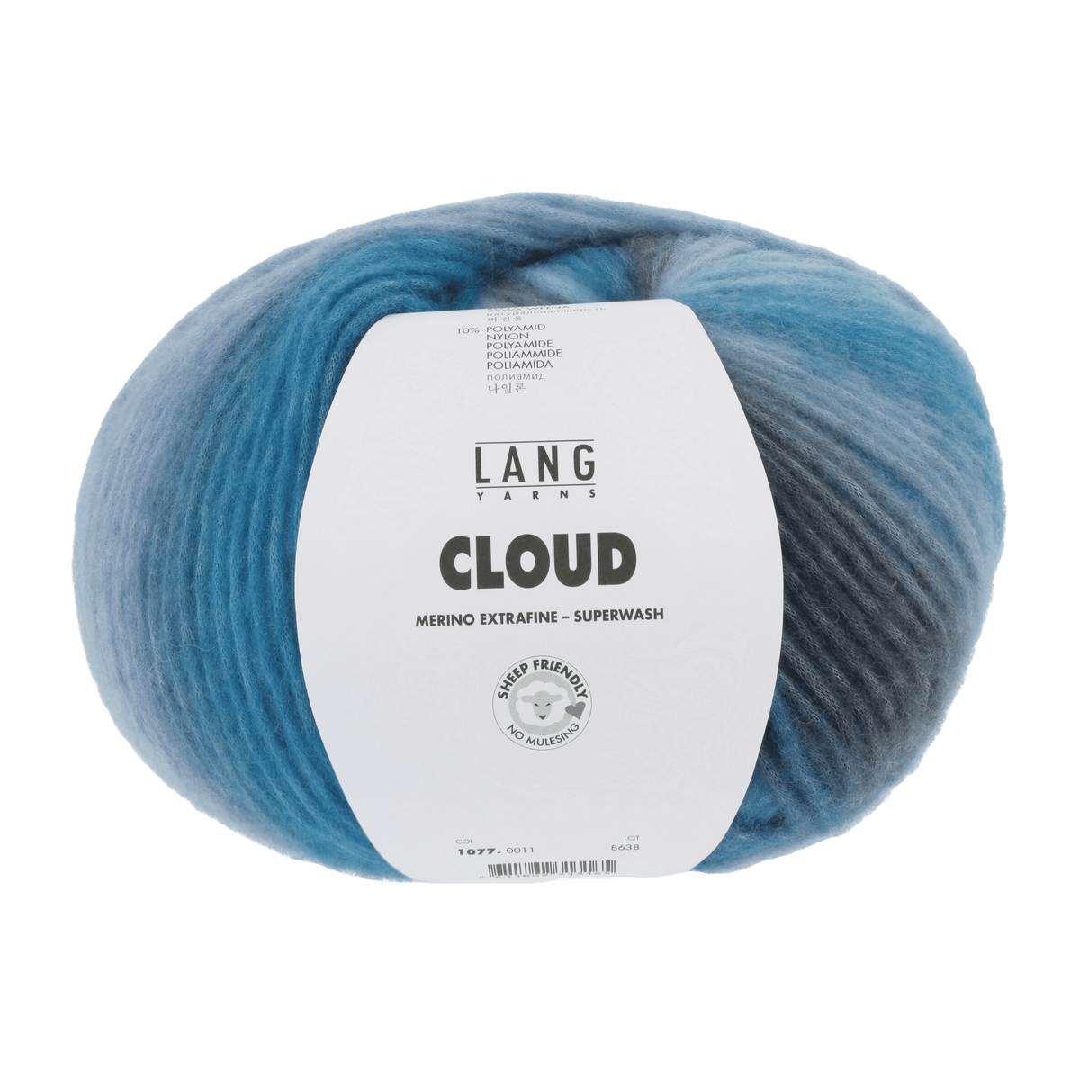 Lang Yarns Knitting Pattern DG - 1 balls / blue/turquoise 1077.0011 Mittens Pattern Bundle in CLOUD by LANGYARNS | Punto 45-011