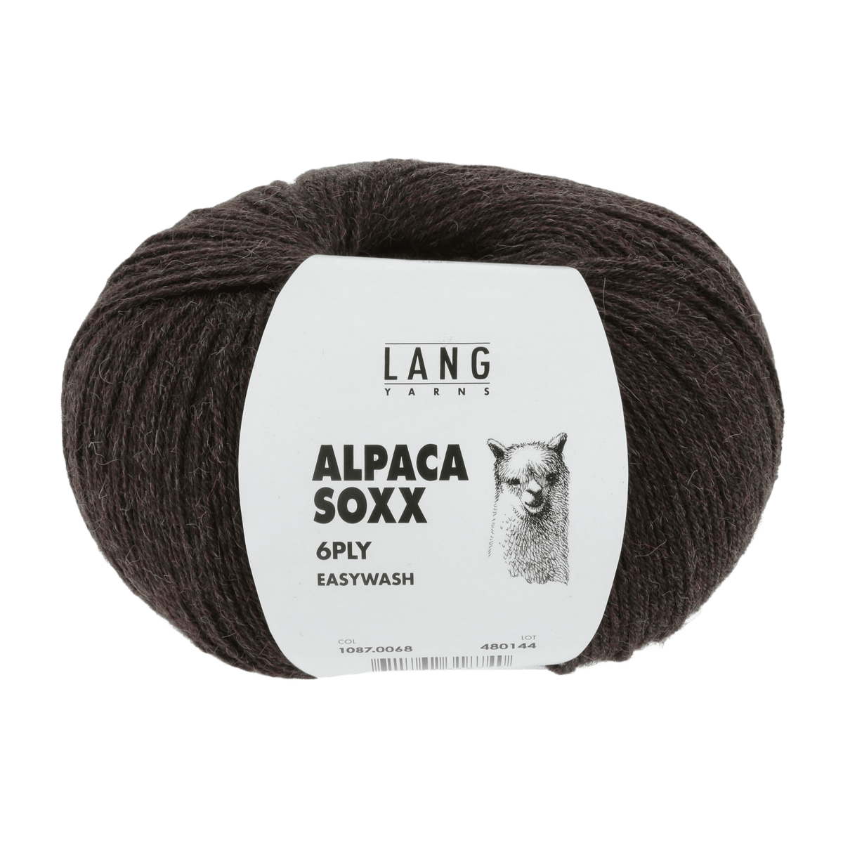 Lang Yarns Knitting Pattern DG - 1 balls / dark brown mélange 1087.0068 PHOEBE Hat Pattern Bundle in Alpaca Soxx 6ply by LANGYARNS | Punto 76-004