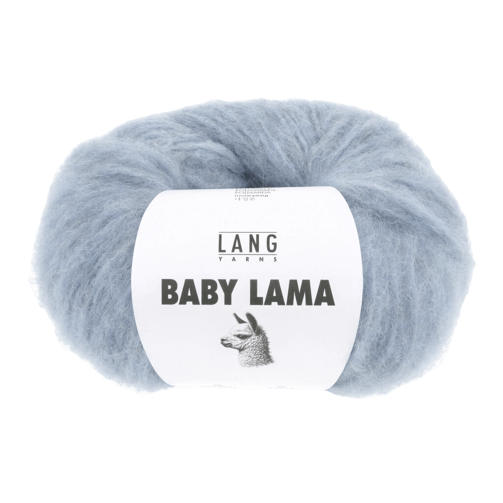 Lang Yarns Knitting Pattern DG - 1 balls / HELLBLAU 1170.0021 ODIL Hat Pattern Bundle in Baby Lama by LANGYARNS | Punto 089