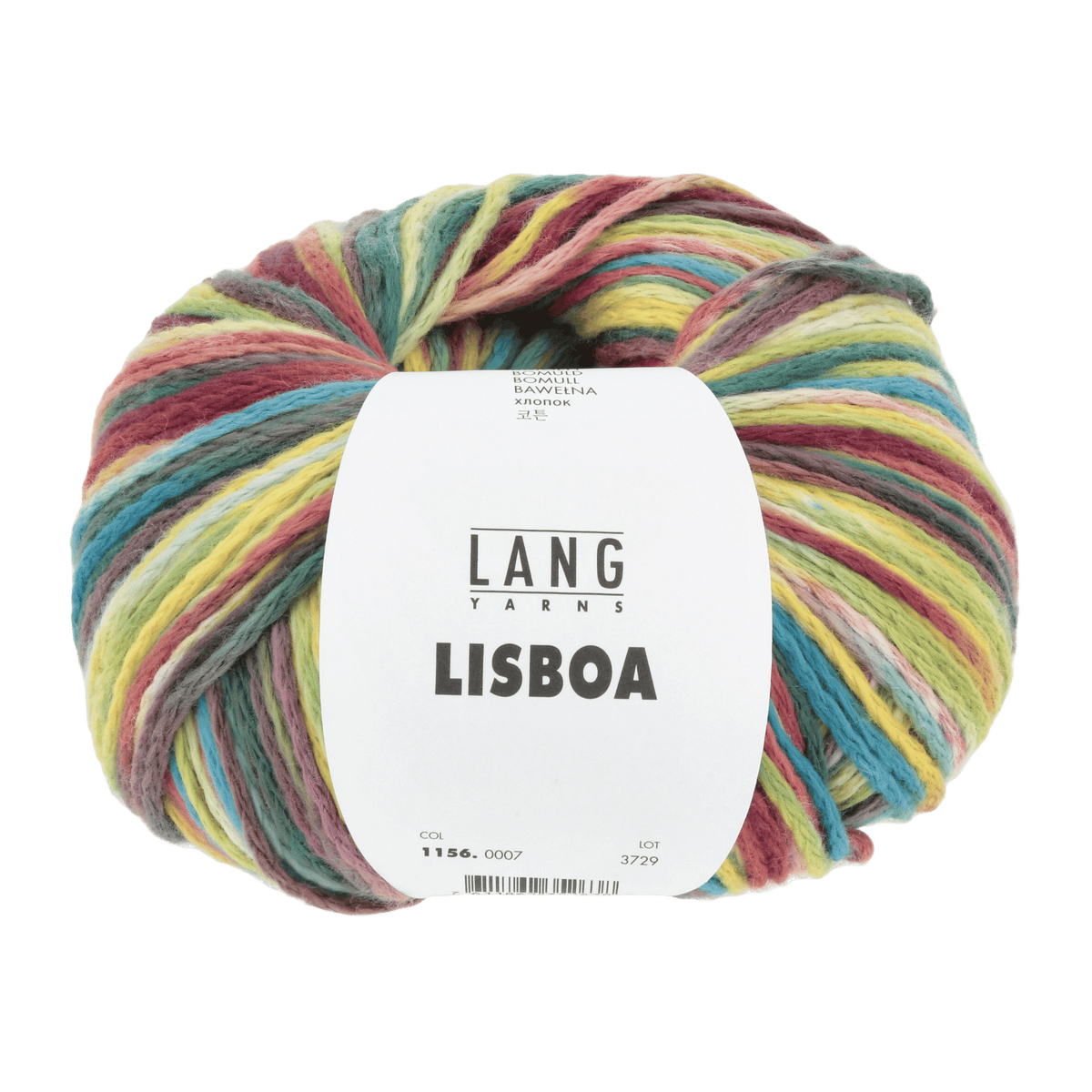Lang Yarns Knitting Pattern DG - 1 balls / red/dark green/blue/yellow 1156.0007 CINDY Hat Pattern Bundle in Lisboa by LANGYARNS | Punto 82-012