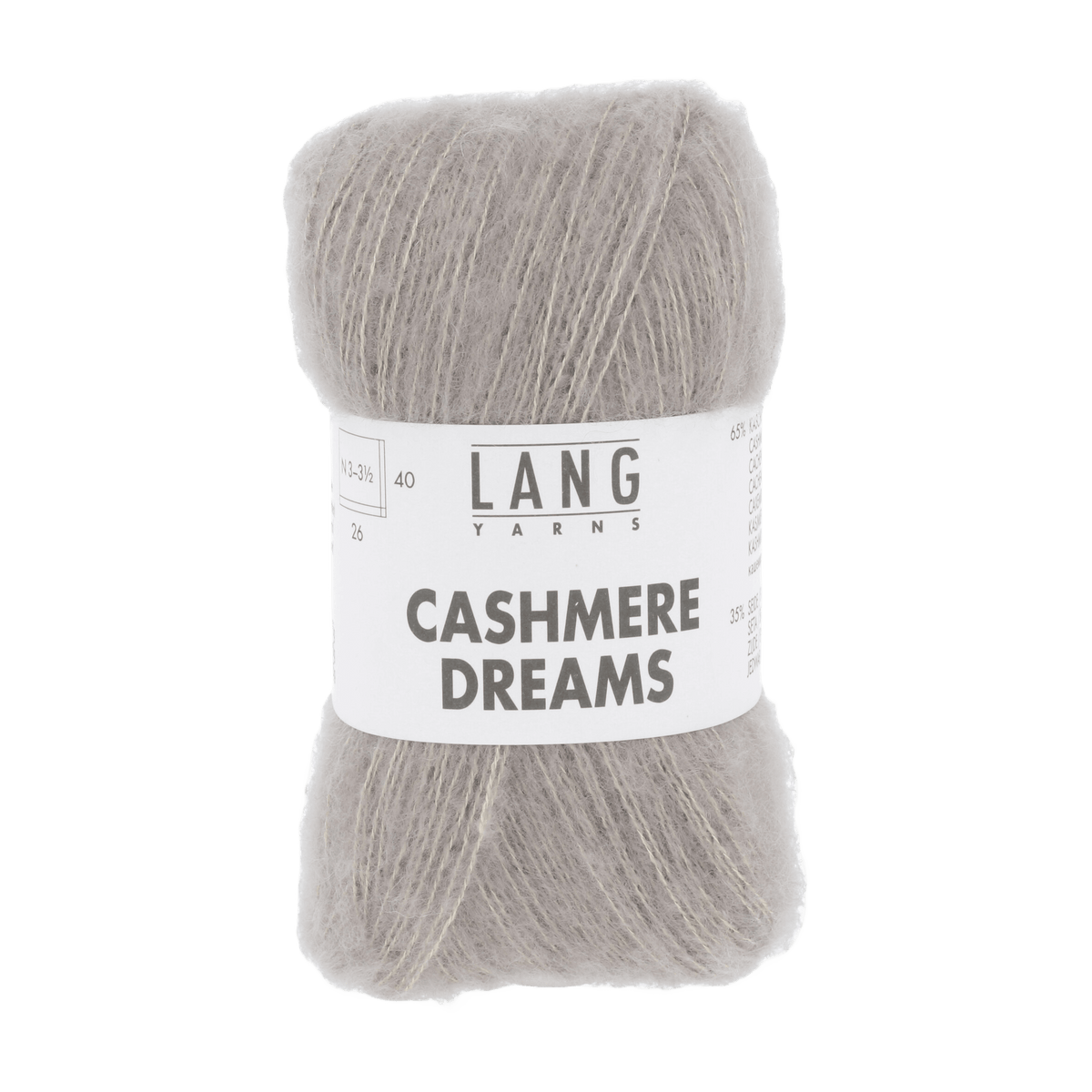 Lang Yarns Knitting Pattern DG - 2 balls / beige 1085.0026 THEA Hat Pattern Bundle in Cashmere Dreams by LANGYARNS | Punto 60-013