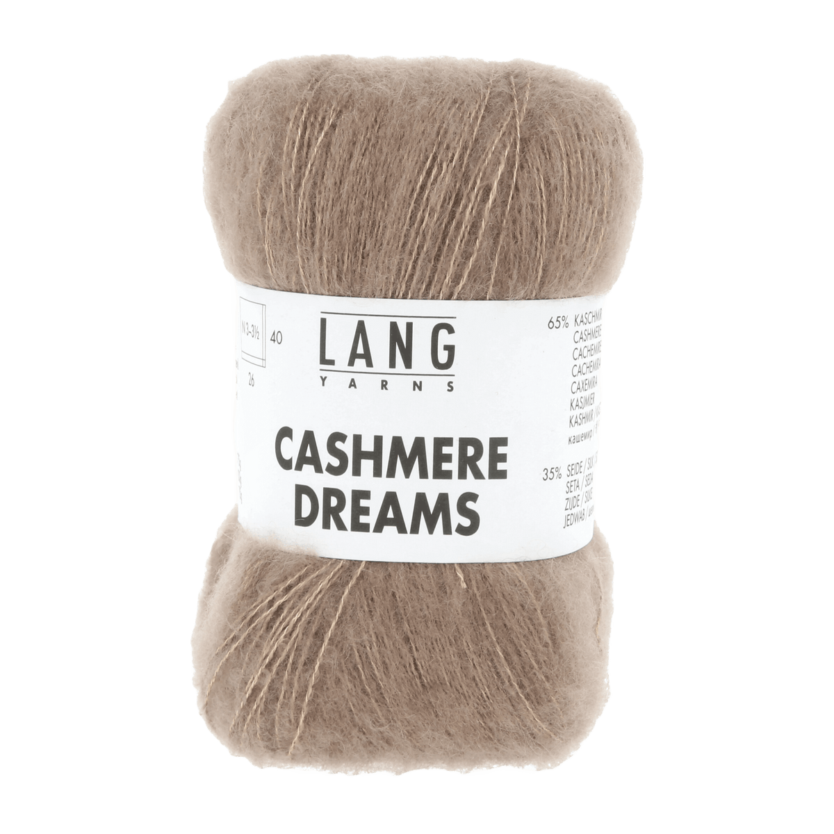 Lang Yarns Knitting Pattern DG - 2 balls / camel 1085.0039 THEA Hat Pattern Bundle in Cashmere Dreams by LANGYARNS | Punto 60-013