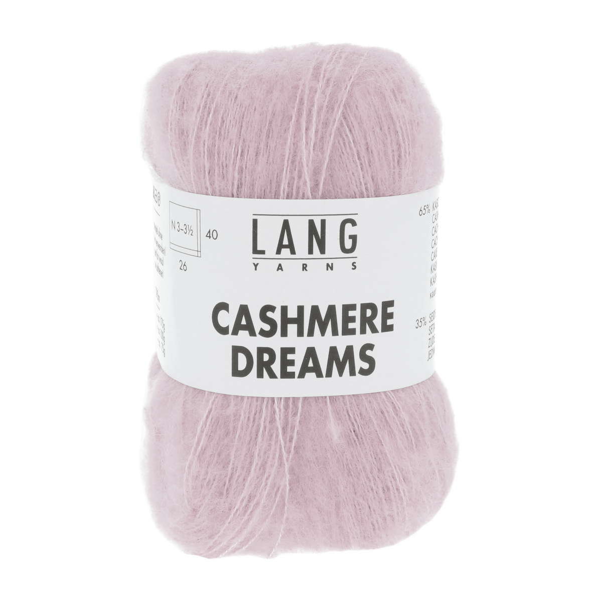 Lang Yarns Knitting Pattern DG - 2 balls / light rose 1085.0209 THEA Hat Pattern Bundle in Cashmere Dreams by LANGYARNS | Punto 60-013