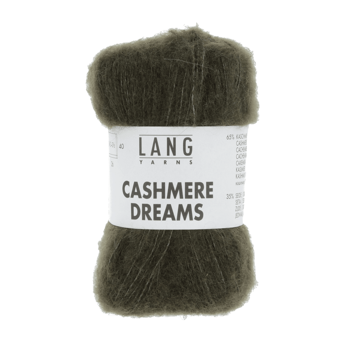 Lang Yarns Knitting Pattern DG - 2 balls / olive 1085.0098 THEA Hat Pattern Bundle in Cashmere Dreams by LANGYARNS | Punto 60-013