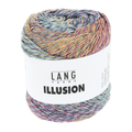 Lang Yarns Knitting Pattern DG - 2 balls / purple/petrol/yellow/light blue 1155.0002 POLINA Slouchy beret Pattern Bundle in Illusion by LANGYARNS | Punto 81-004