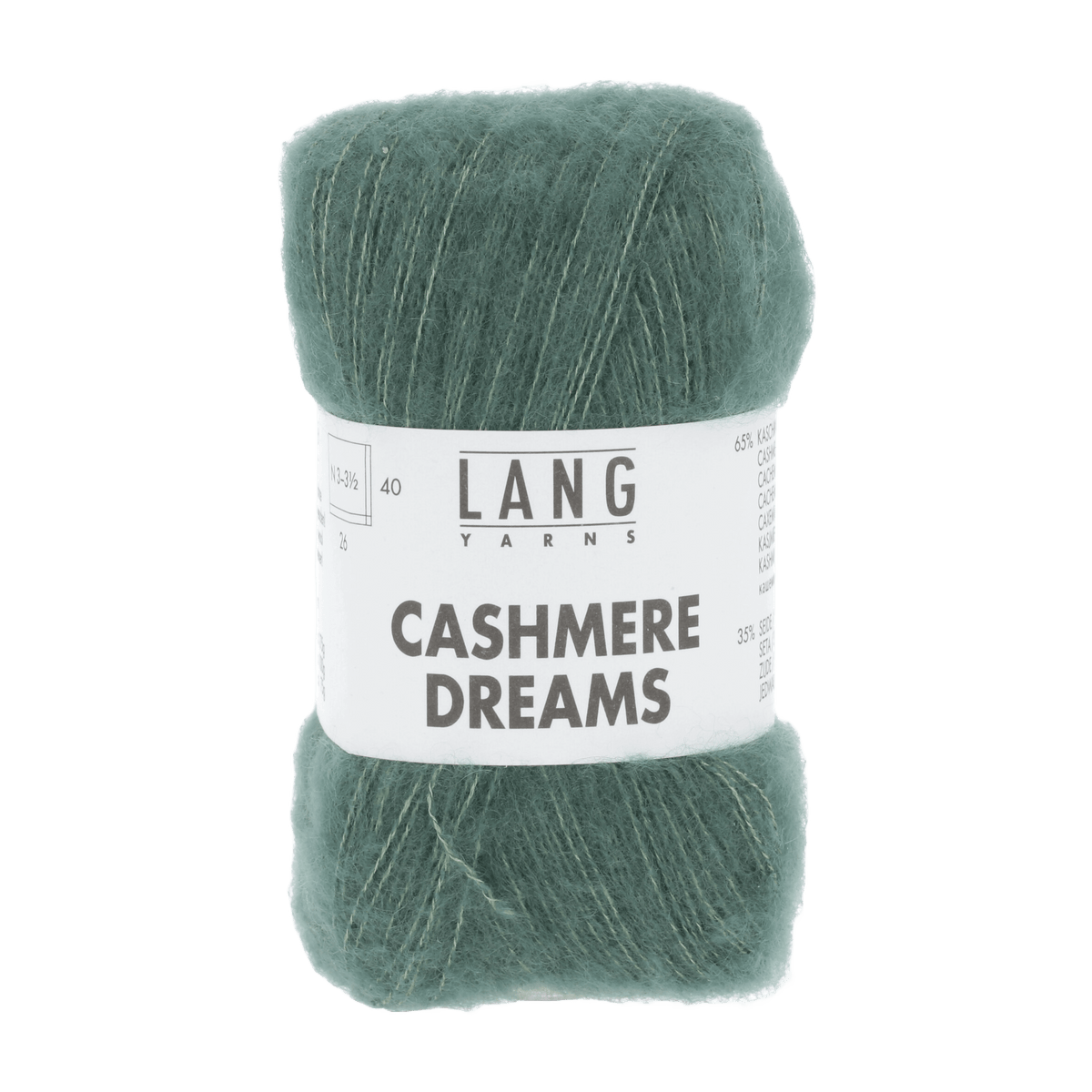 Lang Yarns Knitting Pattern DG - 2 balls / sage 1085.0092 THEA Hat Pattern Bundle in Cashmere Dreams by LANGYARNS | Punto 60-013