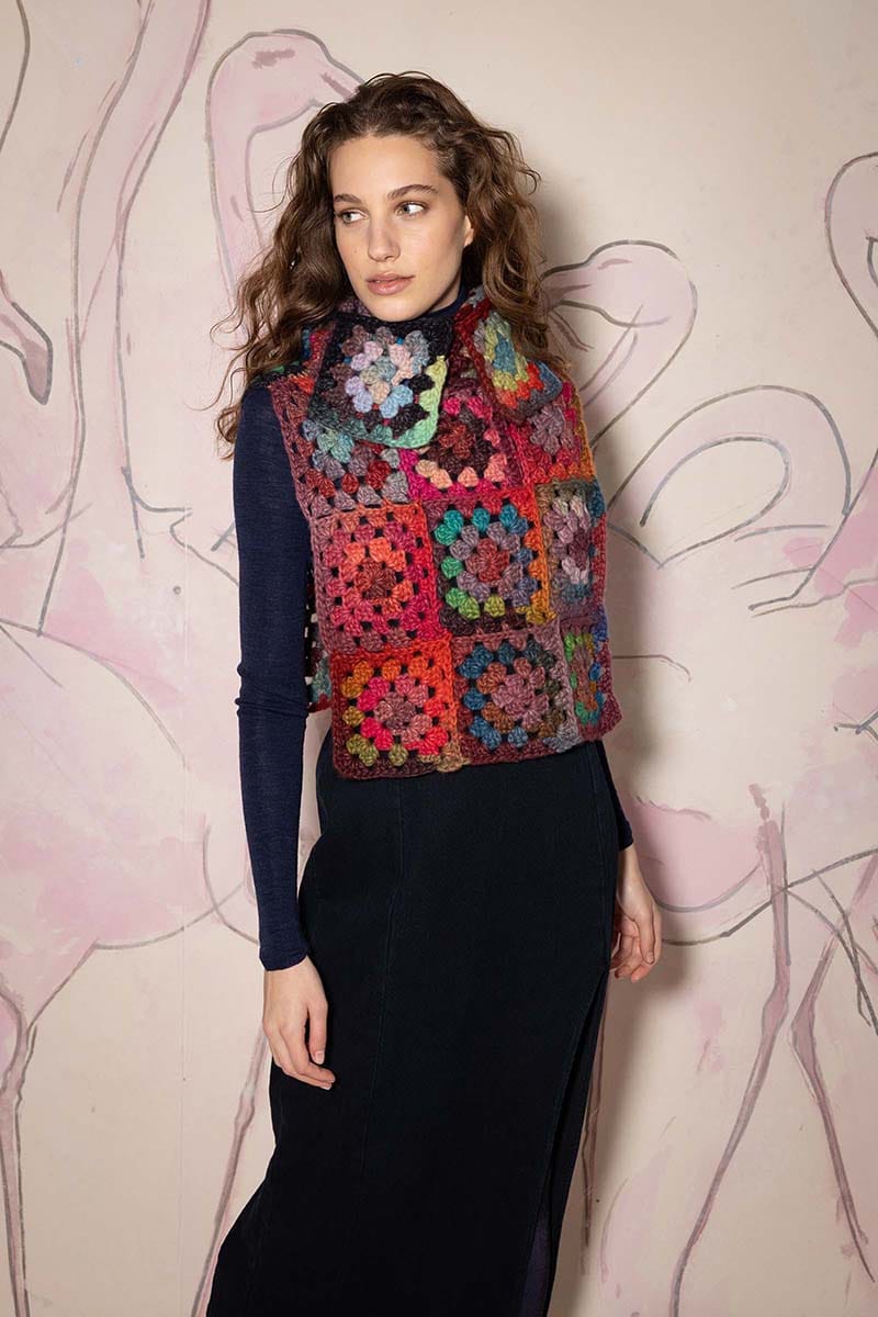 Lang Yarns Knitting Pattern DOLLY Collar Pattern Bundle in Cloud by LANGYARNS | Punto 73-007